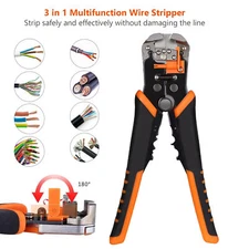 Self-Adjusting Insulation Wire Stripper cutter crimper Terminal Tool Pliers New