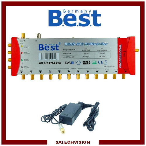 Multiswitch 5/12 BSMS résout les pertes de signal TV satellite et TNT sur 12 prises