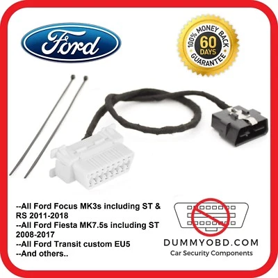 Todo Ford Focus 2011-2018 PUERTO OBD2 FICTICIO protección antirrobo seguridad