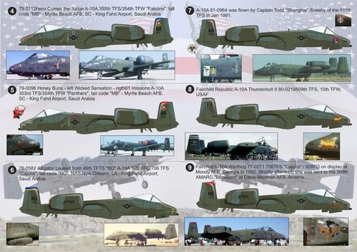 Print Scale 144-011 Decal for airplane 1:144 A10 ThunderboltII Waterslide decals - Picture 19 of 24