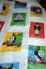 VTG THOMAS THE TRAIN TODDLER BED FLAT SHEET THOMAS SIR TOPHAM HAT GORDON BIBB