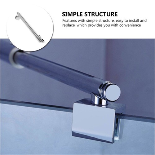 Shower Door Support Bar Glass Pull Rod Frameless Sliding Hardware - Bild 10 von 12
