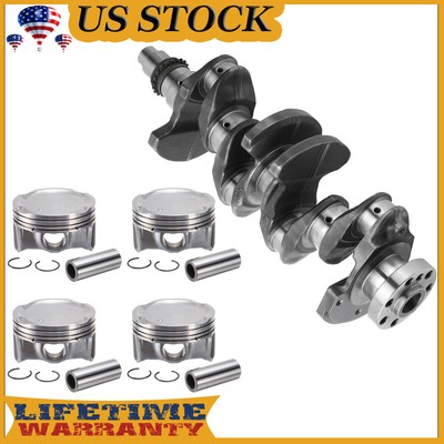 For Kia Forte Forte5 Soul 2.0L L4 Crankshaft & Oversize +0.5mm Piston Rings Set