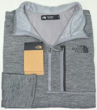 The North Face 1/4 Zip Jacket Long Sleeve Standard Fit Gray Heather Stretch 69