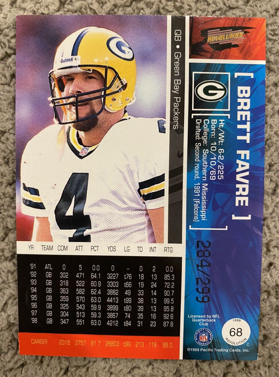 1999 Pacific Revolution Red Brett Favre #68 /299 | eBay