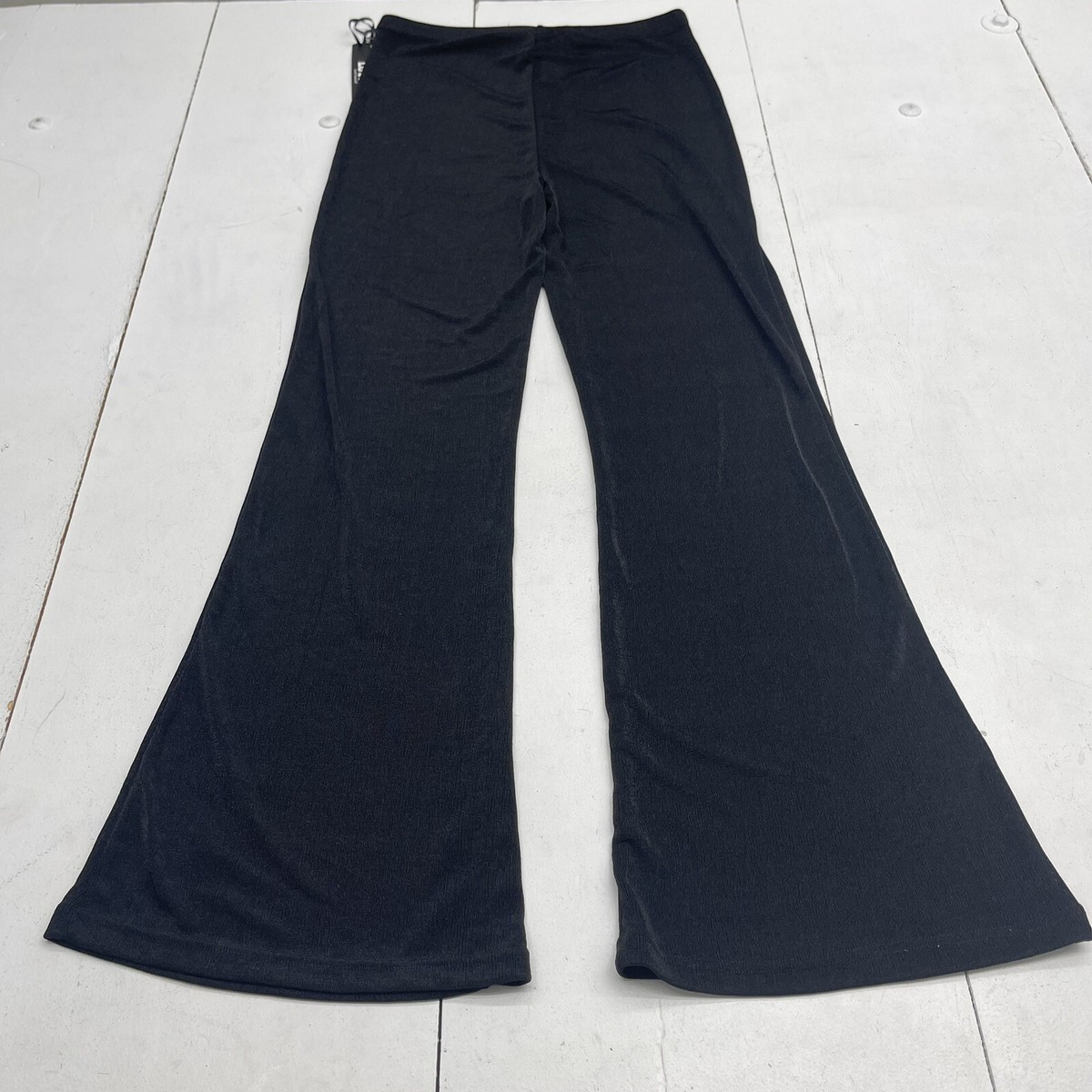Love 83 Black Mesh Flared Cover Up Pants Women's Size Medium