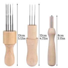 Wooden Handle Wool Felting Needles Tools Felting Needle DIY Tools Accesso