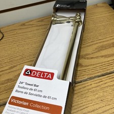 New Delta Polished Brass 24  Towel Bar Rack - 75024-PB Victorian 24 inch