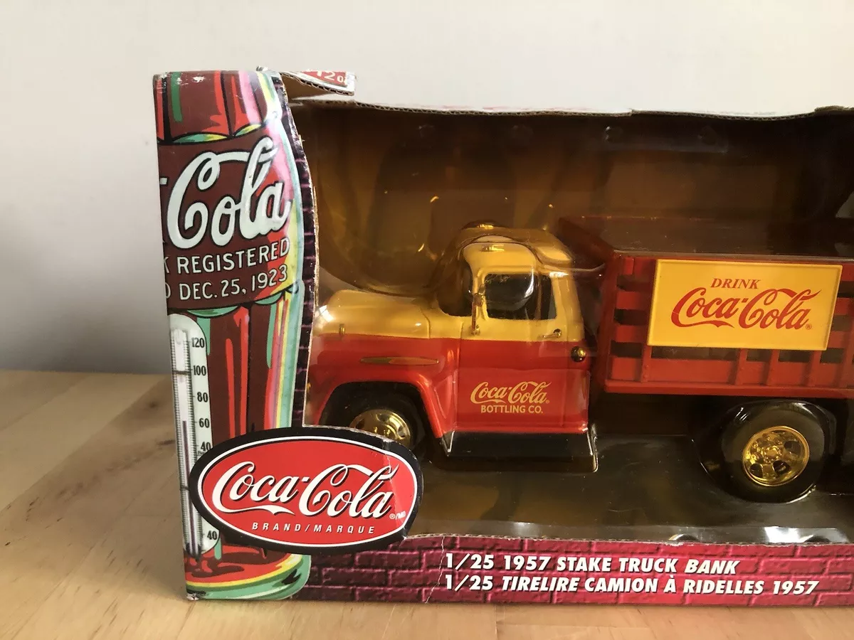Coca Cola 1957 STAKE TRUCK BANK 1:25 scale Die Cast Replica Toy Banks Vintage