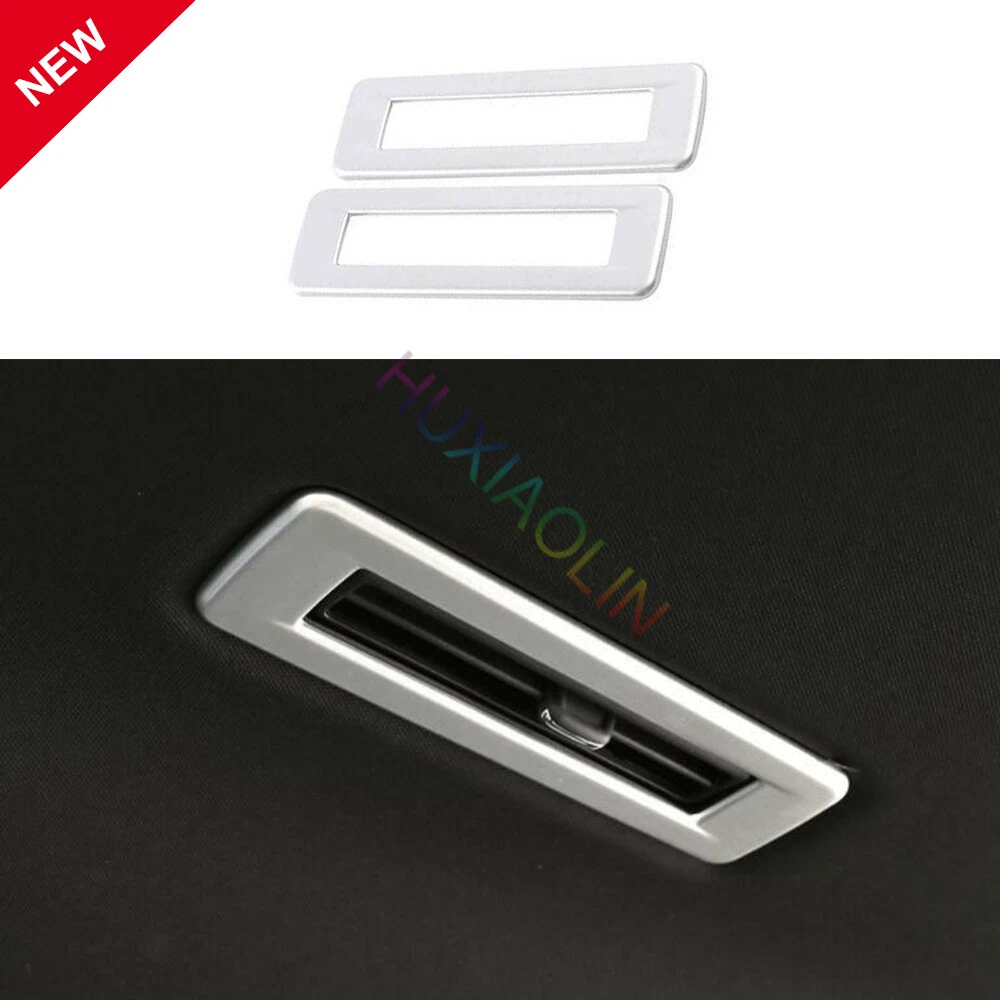 For Cadillac XT6 2020-2022 Matte Silver Rear Air Outlet Vent Frame Trim 2PCS Fit