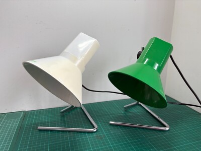 2x Space-Age Vintage Lampen von Harvey Guzzini (iGuzzini) 70-80er Original Selten