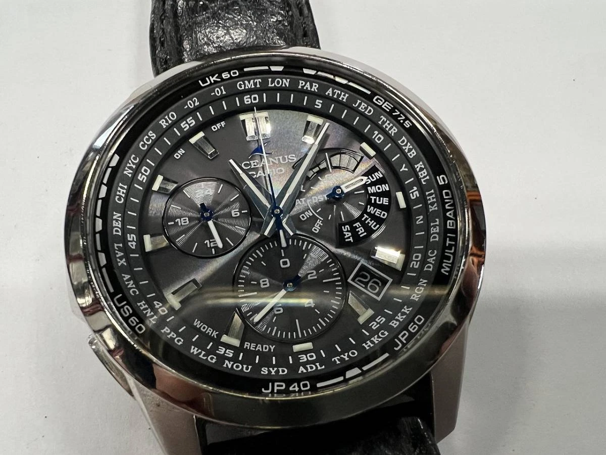 Casio Oceanus OCW M700 Chronograph Solar Black Watch eBay