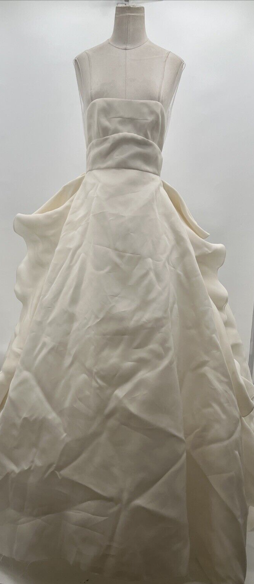 ANGEL SANCHEZ Women's Sleeveless White Bridal Wedding Dress Custom