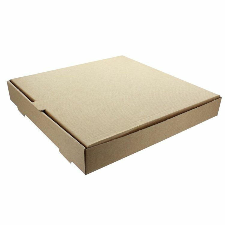 Deli Supplies 10 x Plain Brown 12"" Pizza Box Takeaway Packing Postal Box