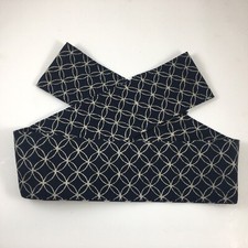 Japanese Hachimaki Headband Navy Martial Arts Sports Shippo Print Made in Japan