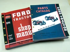 Lot Ford 8N Tractor Shop Manual Parts Catalog Service Repair Technical New Print