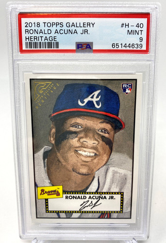 2018 Topps Gallery Ronald Acuna Jr. Rookie Card - PSA 9
