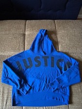 girls justice active crop hoodie navy blue size 14/16