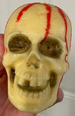 VGT Halloween Gurley Bleeding Skull Candle 5'' Tall Horror Unused Decor