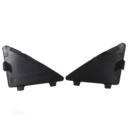 Pair Front Bumper Tow Hook Cover Lower Grille Triangle Cap For Mazda 3 2014-2016 - Picture 6 of 7