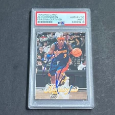 2006-07 Fleer Traditions #55 Al Harrington Signed Card AUTO PSA Slabbed Warriors
