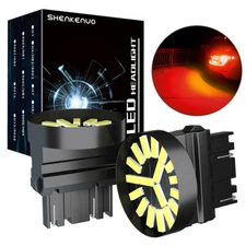 For Jeep Grand Cherokee 1996-2021 Red LED Brake Stop Tail Light Bulbs 3157 Pair