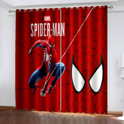 Wohnbereich Schlafzimmer Vorhänge Ösen Zweiteilig Verdunklung|Marvel Spiderman01