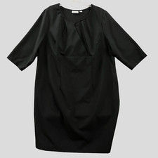 Avenue Dress Women’s Size 22 Black Pleated Neck 3/4 Sleeve Pullover