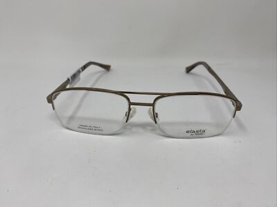 ELASTA BY SAFILO EYEWEAR E 7246 09Q 56/17/145 BROWN FLEX HINGE EYEGLASSES 6452