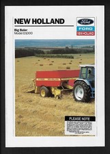 FORD NEW HOLLAND MODEL D1000 BIG BALER 16 PAGE BROCHURE ENGLAND