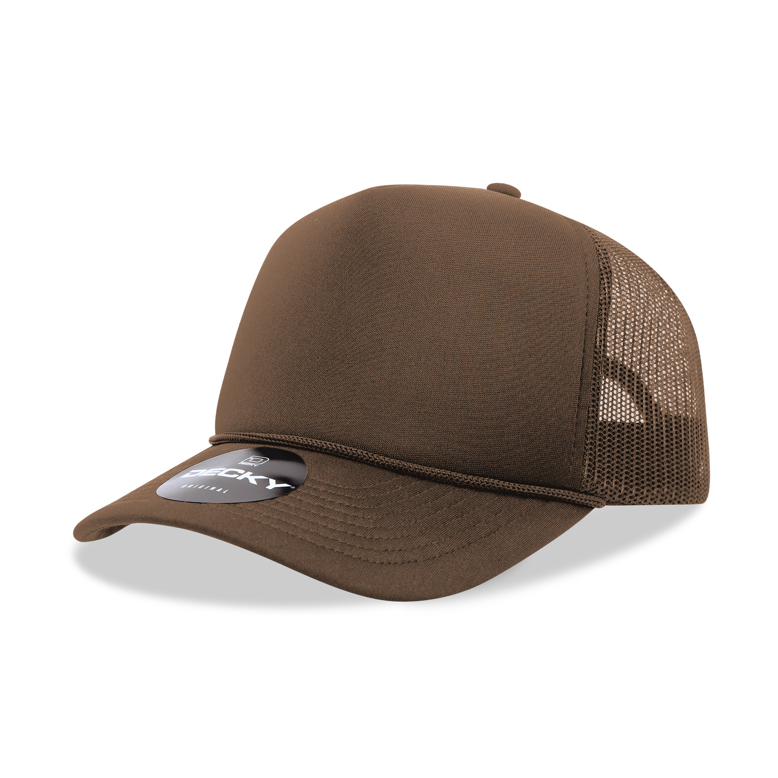 Decky 5 Panel Mid Profile Structured Foam Trucker - 6025