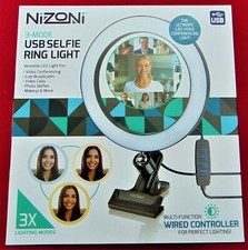 NIZONI 3-MODE USB SELFIE RING LIGHT MULTI-FUNCTION WIRED CONTROLLER NEW IN BOX