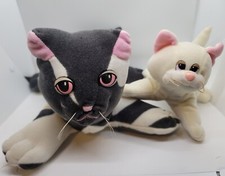 Vintage Pound Purries Gray White Cat White Kitten Plush Stuffed Animal Tonka