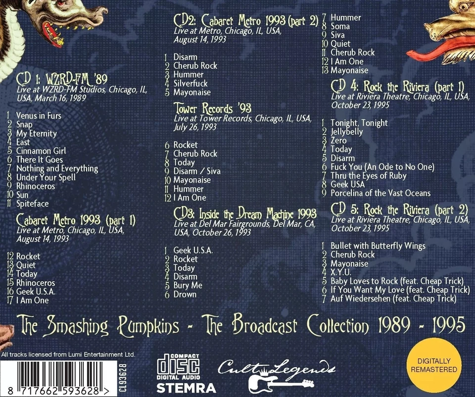 SMASHING PUMPKINS The Broadcast Collection 1989-1995 5 CD Set NEW - Image 2 of 2