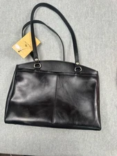 Patricia Nash  Poppy Tote/Shoulder Bag Black Heritage Collection Leather NWT