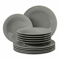Seltmann Weiden Beat Perlgrau Tafelservice 12-Tlg., Geschirr-Set, Porzellan