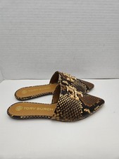 Tory Burch Eleanor Leather Mule Sandal Caramel Roccia US 7