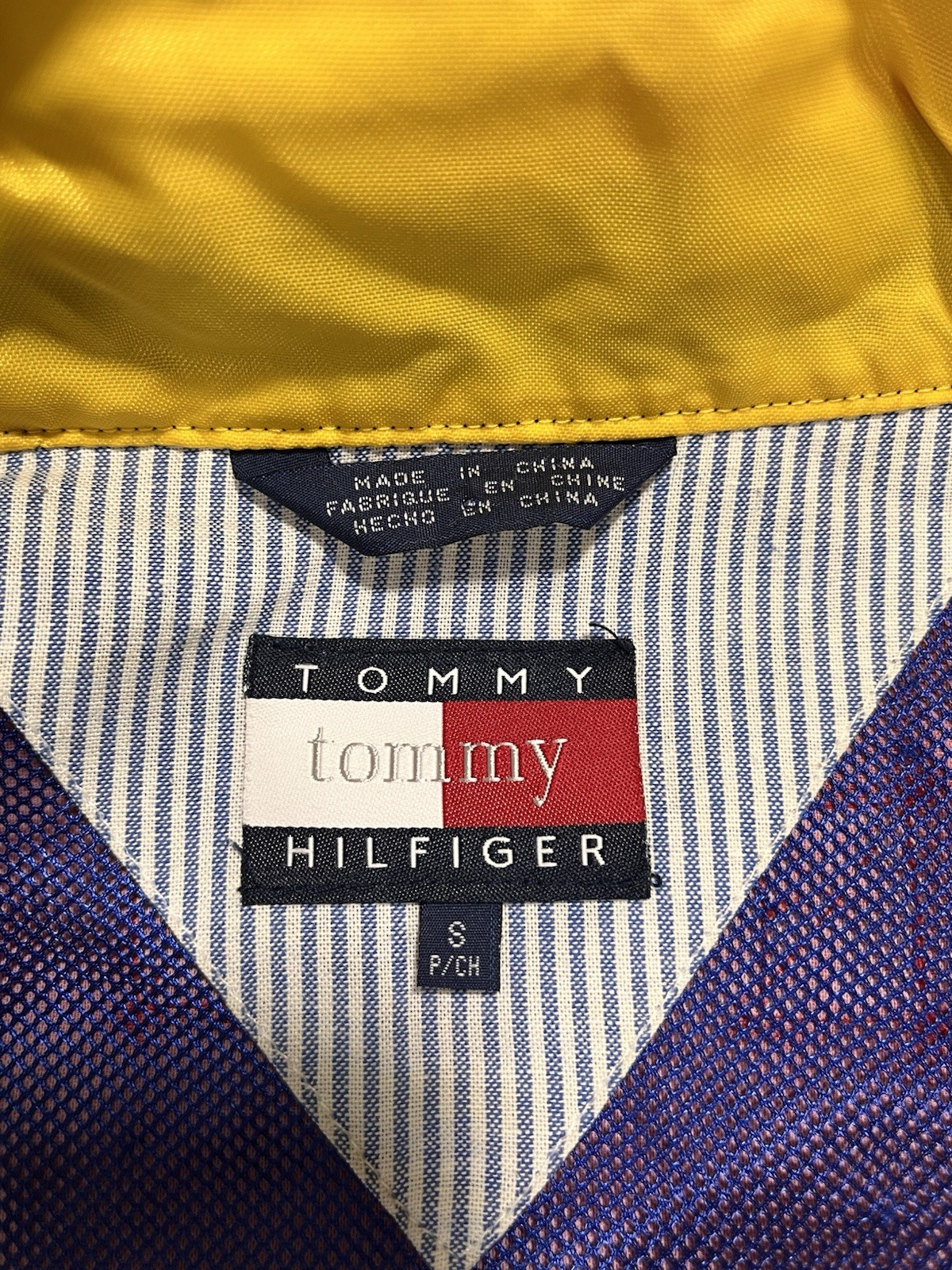 Vintage Tommy Hilfiger Red Jacket Womens Small Colorblock Lined 90s thumbnail 9