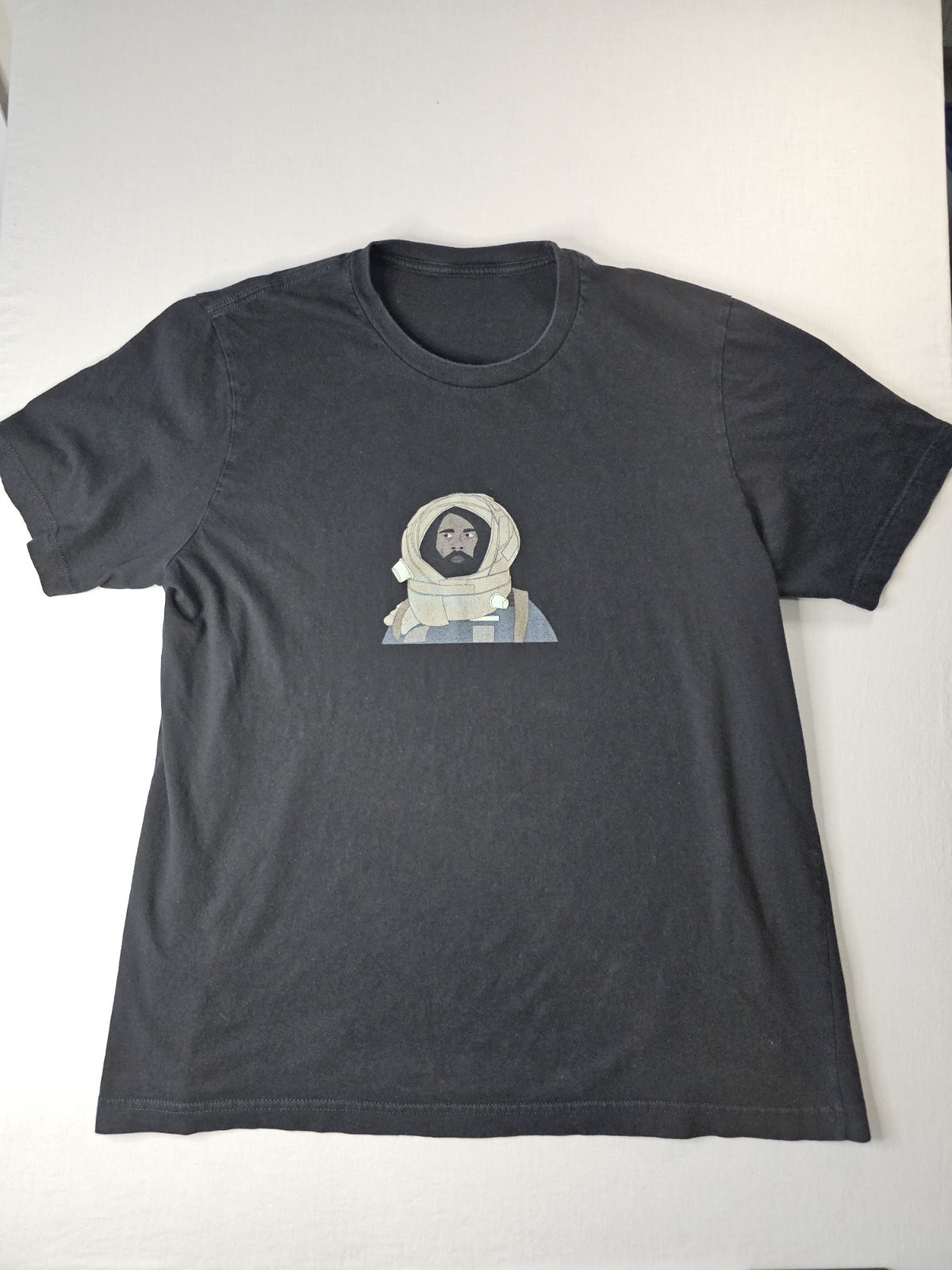 Cult classic mystery team movie shirt bobby moynihan astronaut space suit rare