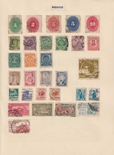 Mexico Stamps on a page - Used
