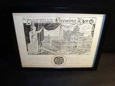 Circa 1897 Danville Brewing & Ice Factory Scene, Illinois