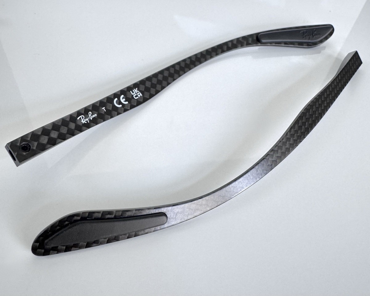 Ray Ban RB8421 RB8422 Carbon Fiber Black Replacement Temple Arms