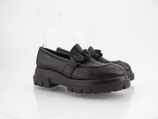 AGL Celeste Chunky Sure Loafers Black Leather Lug Sole Size 39.5 EU 9.5 US