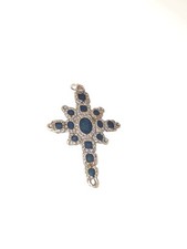 Croix catholique ancienne vintage, objet religieux de collection, décoration rét