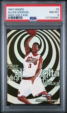 Allen Iverson 1997/98 Hoops High Voltage #8 PSA 8