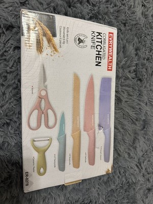 Evryealth - Corrugated Kitchen knife set - Knife set 6 pcs - ER-0278