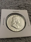 1957-P Benjamin Franklin Silver Half Dollar, Philadelphia, Gem