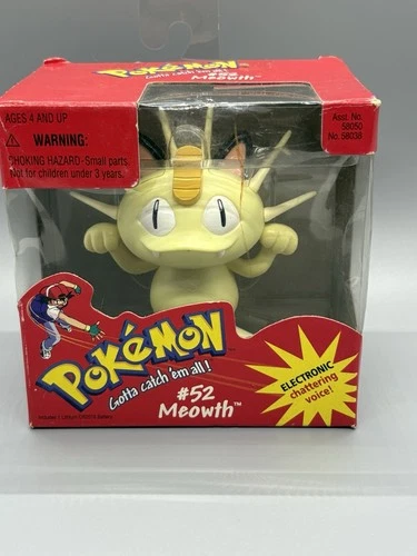 1998 Hasbro Pokemon Meowth Electronic Chattering Voice In Box Unopened