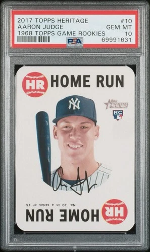 2017 Topps Heritage 1968 Topps Game Rookies AARON JUDGE RC #10 PSA 10🔥 GEM MINT