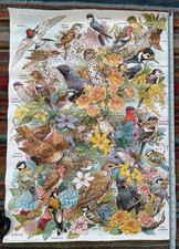 Vintage Garden Birds poster by Ken Lilly 1983, Medici Society printed in England